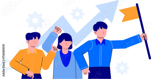 Leadership and Motivation Concept with Team Leader