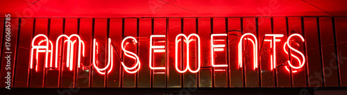 amusements neon sign