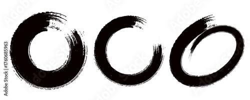 Circular Brush Stroke Geometric Abstract Texture Art Design