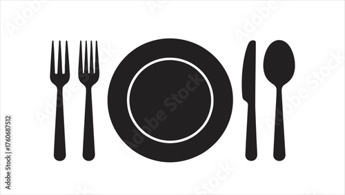 Elegant restaurant meal icon featuring a covered dish under a serving dome perfect for culinary and hospitality branding