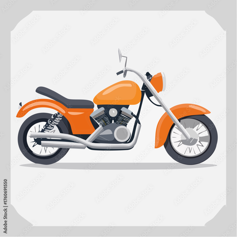 Obraz premium Motorrad im Retro-Chopper-Stil