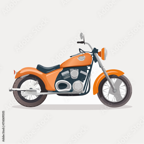 Motorrad im Retro-Chopper-Stil