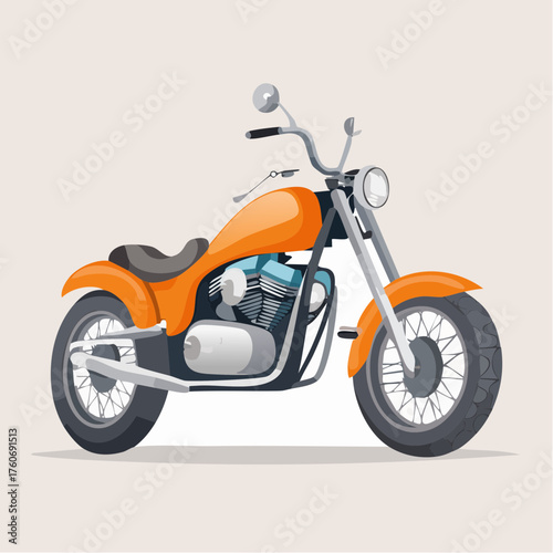 Motorrad im Retro-Chopper-Stil