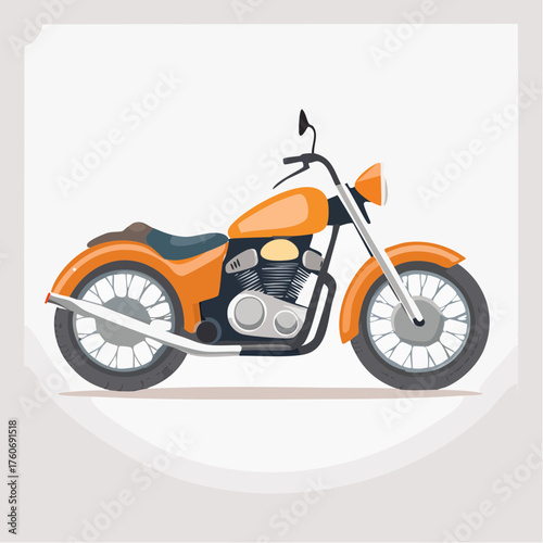 Motorrad im Retro-Chopper-Stil