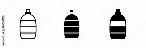 Vector illustration of a black bottle