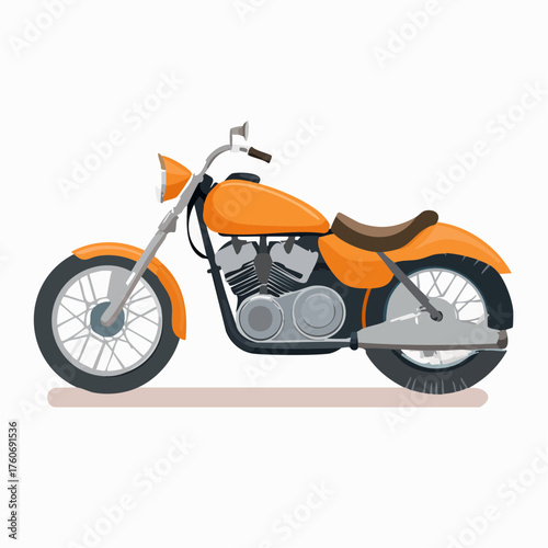 Motorrad im Retro-Chopper-Stil
