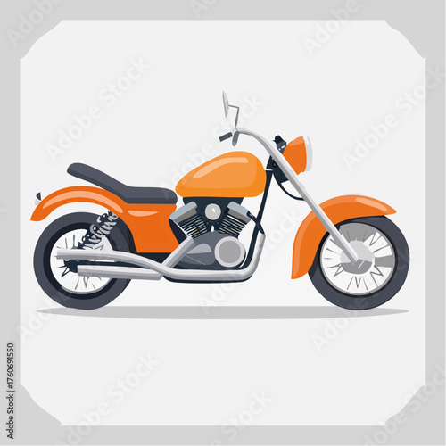Motorrad im Retro-Chopper-Stil