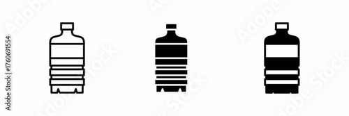 Vector illustration of a black bottle