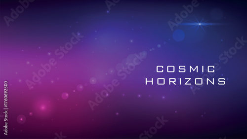 Starry cosmic gradient with glowing light particles and deep space colors