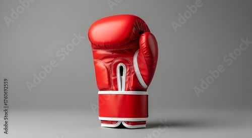 Single Red Training Boxing Glove - Studio Shot