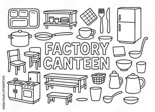 Canteen Line Art