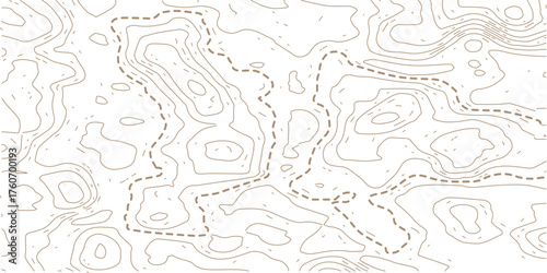 Topographic map background geographic line map with elevation assignments.Seamless Light topographic topo contour map background, vector illustration.. Modern design with Golden & White background 