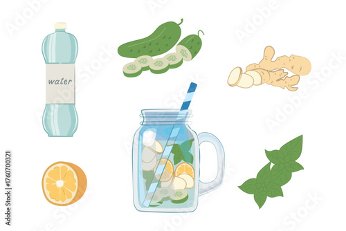 A refreshing, digestive-boosting infused water recipe featuring crisp cucumber, zesty lemon, and aromatic mint. Ideal for detox programs or health-focused content.