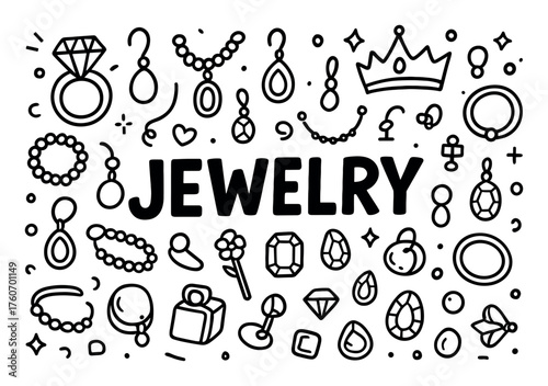 Jewelry Icons Doodle