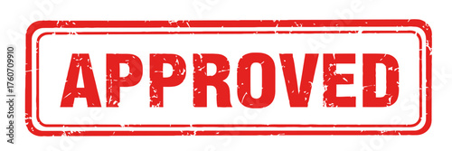 red stamp with the words approved