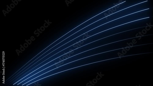 Abstract background animation of blue gradation line wave pattern. Clean modern graphic design. luxury waves motion lines 4K background loop