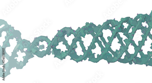 3D Render of a DNA Molecule Structure A Scientific Illustration
