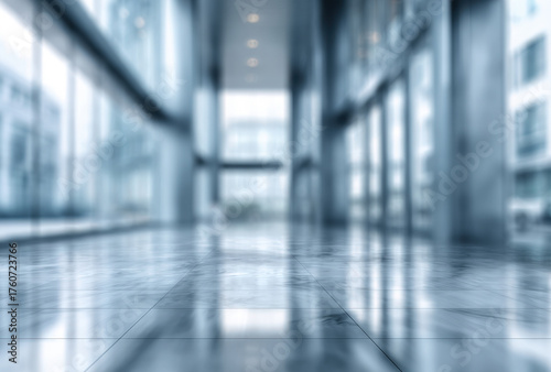 Wallpaper Mural Modern glass office corridor with blurred background and reflections Torontodigital.ca