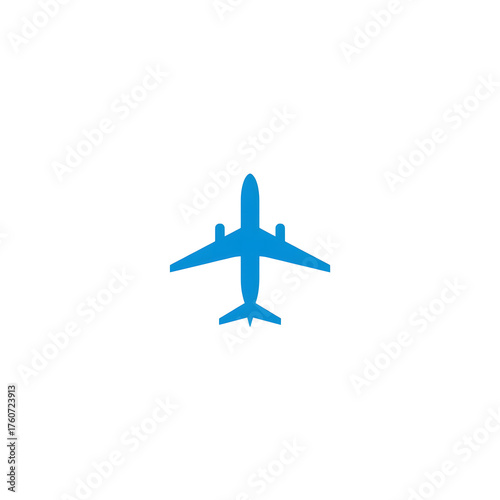 Wallpaper Mural Metallic Blue Airplane 3D Torontodigital.ca