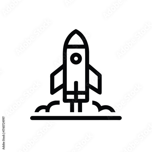 Space rocket launching high representing innovation and exploration Vector illustration