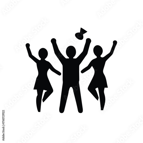 Group of friends celebrating together with happiness joy and fun Vector illustration