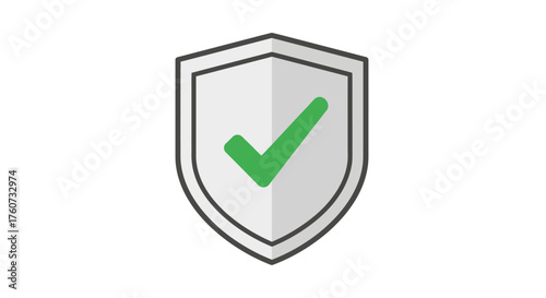 security shield with checkmark protection guaranteed a symbol of trust reliability and secure services perfect for websites or apps security online