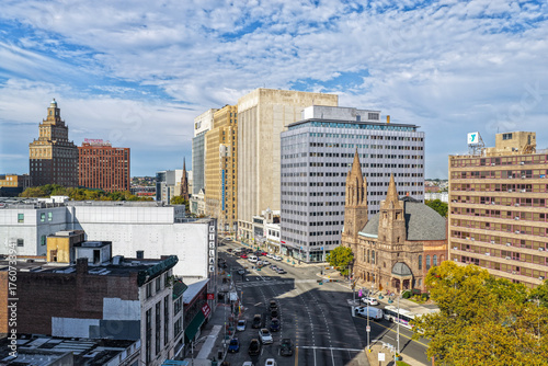 Downtown Newark from an aerial view