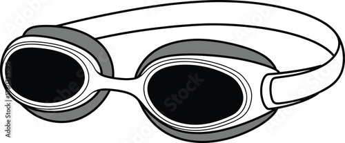 goggles, swimming, gear, sport, water, protection, eyewear, aquatic, fitness, pool, adjustable, strap, sleek, design, white, black, lens, comfort, equipment, accessory