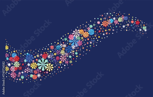 rosty Festive Frames: Christmas And Winter Items Border Design Vector Illustration - Seasonal Elements Encircling With Holiday Magic Glory