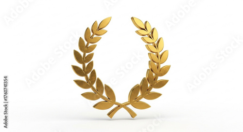 Golden laurel wreath, a symbol of victory, achievement, and excellence in various fields and competitions