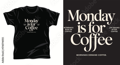 Coffee graphic vector t-shirt design print.