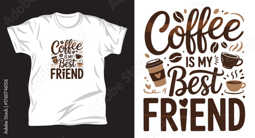 Coffee graphic vector t-shirt design print.