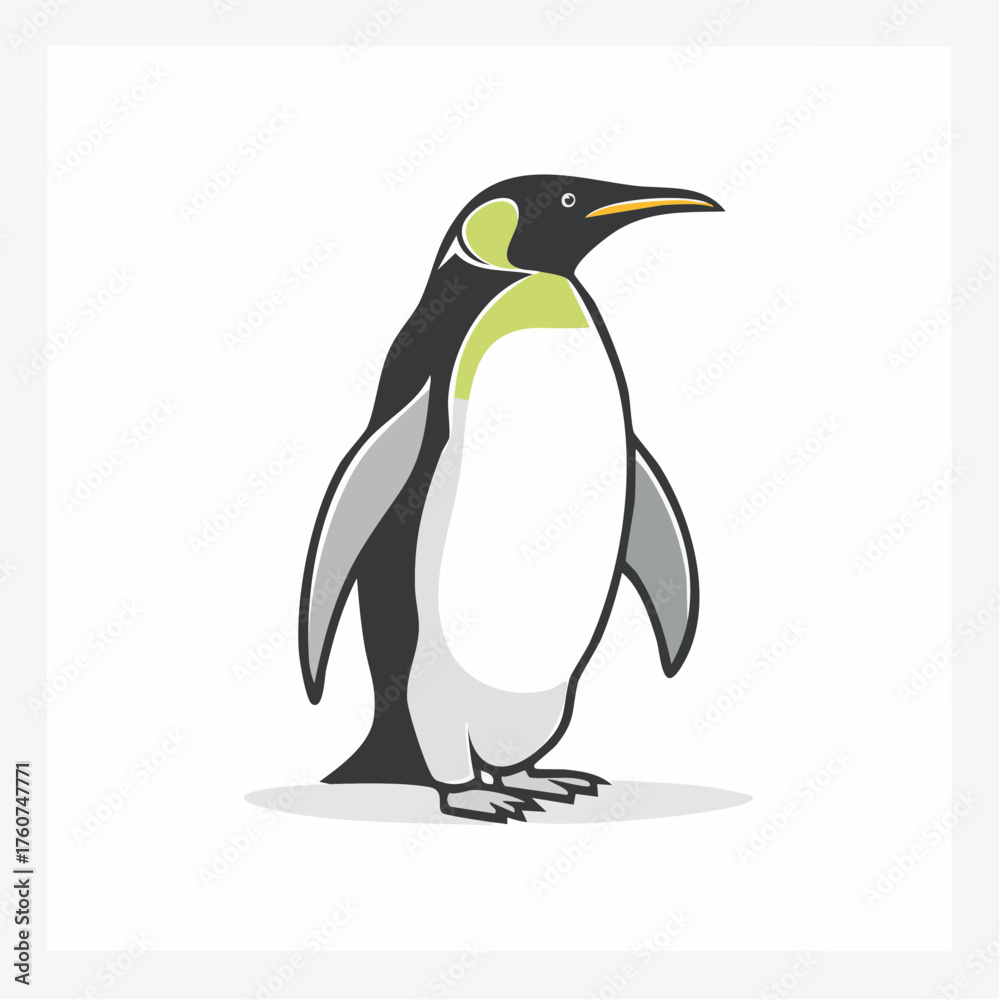 Fototapeta premium Isolated penguin illustration on white background for design and print