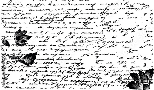 Seamless Grunge Handwriting Pattern – Abstract Illegible Script Texture, Vintage Cursive Writing Background Vector