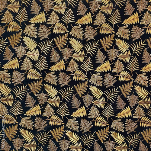 seamless floral pattern batik background shortcut gold brown Element 