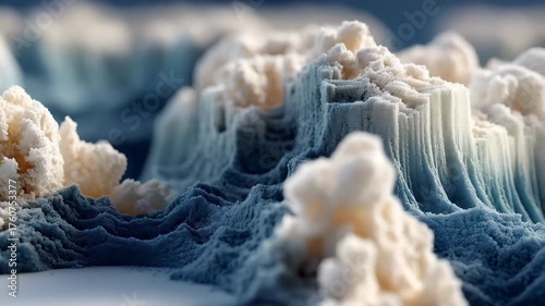 Abstract Sea Foam Texture with Intricate Ocean Waves and Tones
