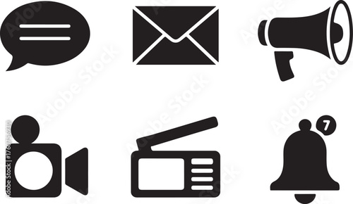 Social media icons for marketing engagement strategy