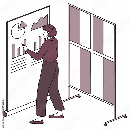 person in Professional Blouse | Whiteboard Presentation (Legal Burgundy & Charcoal Theme)