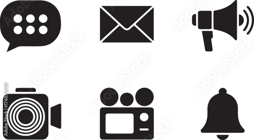 Essential social media marketing icons and symbols