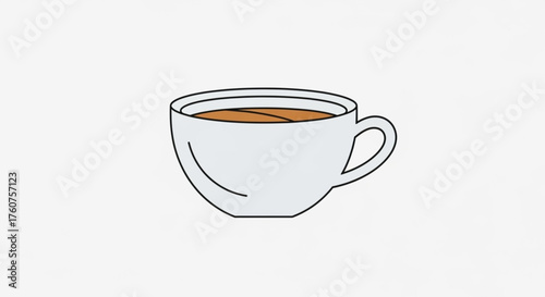 A cup of coffee, a simple illustration of a cup with coffee inside, perfect for a morning pickmeup