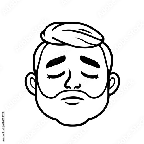Emoji – clean-shaven person, sleeping
