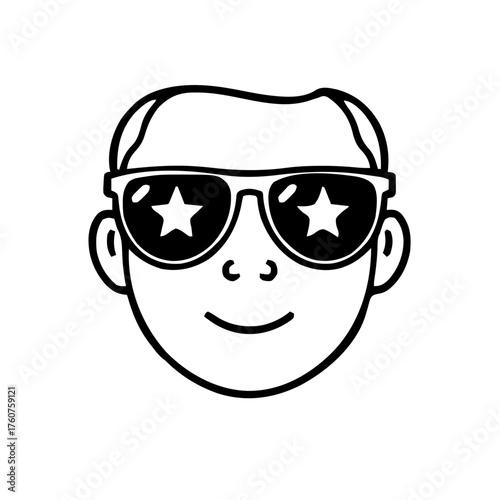 Emoji – person with sunglasses, star eyes