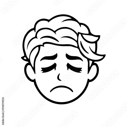 Emoji – person with wavy hair, facepalm