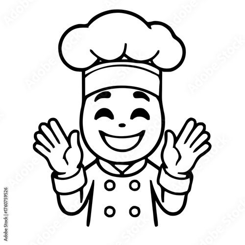 Emoji – person wearing chef hat, clapping hands
