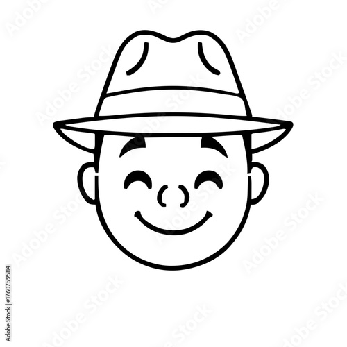 Emoji – person wearing fedora, shushing
