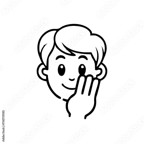 Emoji – person with short hair, ok hand