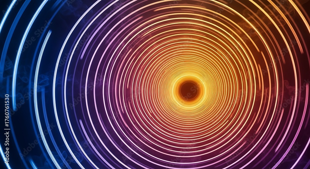 Fototapeta premium Abstract Spiral Tunnel of Light and Energy with Vibrant Colors.