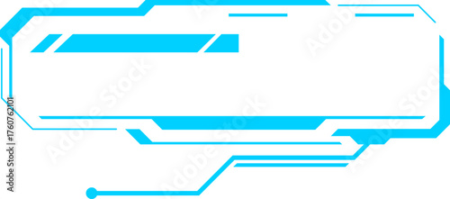 Futuristic technology message box displaying digital interface element
