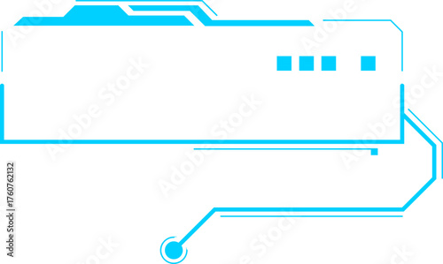 Futuristic sci fi hud interface displaying digital information