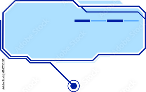 Futuristic message textbox with abstract cyberpunk interface design